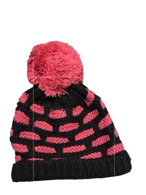 Black and Hot Pink Beanie